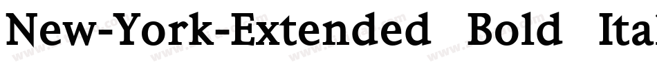 New-York-Extended Bold Italic字体转换